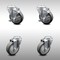 Service Caster 4 Inch SS Thermoplastic Rubber Wheel Swivel Bolt Hole Caster Set with 2 Brake SCC-SSBH20S414-TPRB-2-TLB-2 - alternate 1